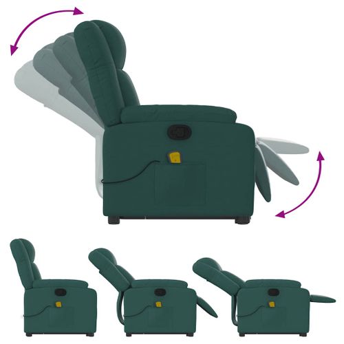 Fauteuil Relax - Fauteuil Inclinable - Fauteuil De Relaxation Vert Foncé Tissu We408