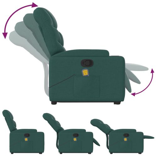 Fauteuil Relax - Fauteuil Inclinable - Fauteuil De Relaxation Vert Foncé Tissu We404