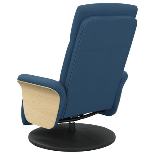 Fauteuil Relax - Fauteuil Inclinable - Fauteuil De Relaxation Avec Repose-pieds Bleu Tissu We111