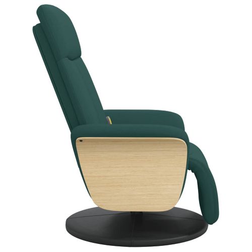 Fauteuil Relax - Fauteuil Inclinable Et Repose-pieds Vert Foncé Tissu We287