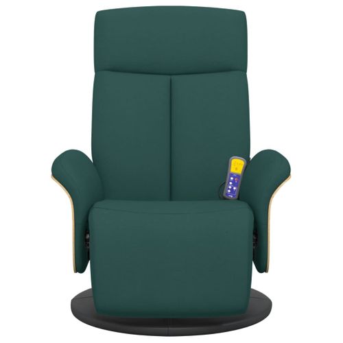 Fauteuil Relax - Fauteuil Inclinable Et Repose-pieds Vert Foncé Tissu We287
