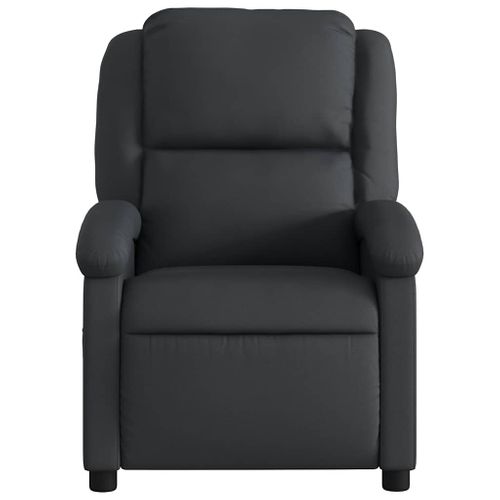 Fauteuil Relax - Fauteuil Inclinable Noir Cuir Véritable We936