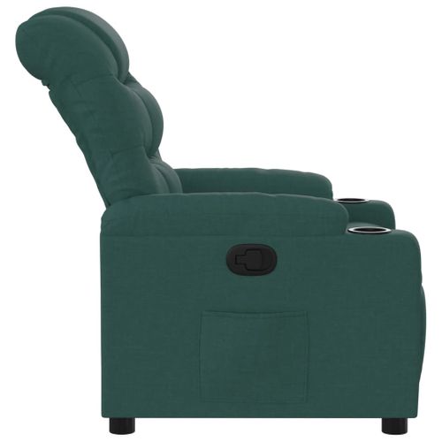 Fauteuil Relax - Fauteuil Inclinable Vert Foncé Tissu We1104