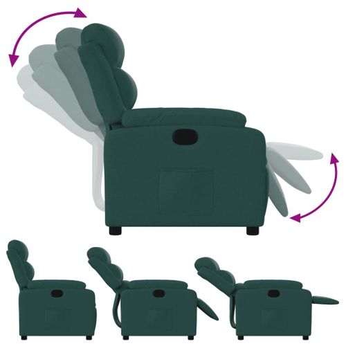 Fauteuil Relax - Fauteuil Inclinable Vert Foncé Tissu We1091