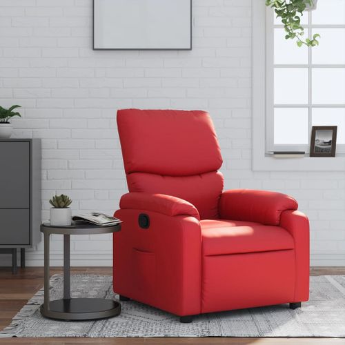 Fauteuil Relax - Fauteuil Inclinable Rouge Similicuir We1051