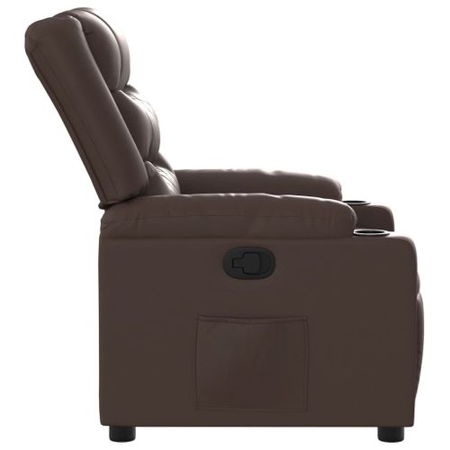 Fauteuil Relax - Fauteuil Inclinable Marron Similicuir We890