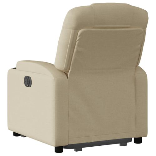 Fauteuil Relax - Fauteuil Inclinable - Fauteuil De Relaxation Crème Tissu We92