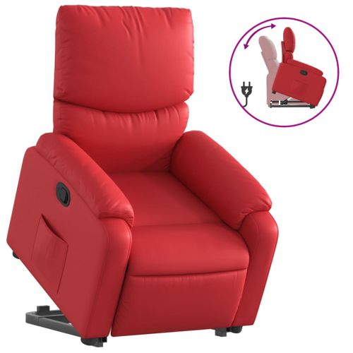 Fauteuil Relax - Fauteuil Inclinable Rouge Similicuir We1055