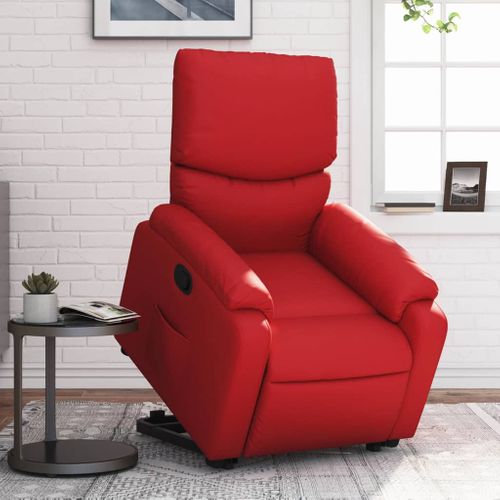 Fauteuil Relax - Fauteuil Inclinable Rouge Similicuir We1055