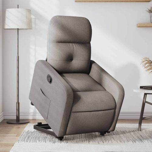 Fauteuil Relax - Fauteuil Inclinable Taupe Tissu We1079