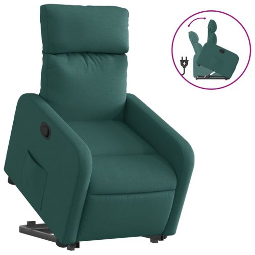 Fauteuil Relax - Fauteuil Inclinable Vert Foncé Tissu We1100