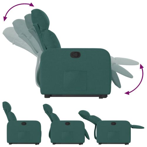 Fauteuil Relax - Fauteuil Inclinable Vert Foncé Tissu We1100