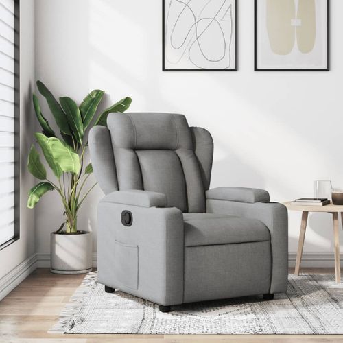Fauteuil Relax - Fauteuil Inclinable Gris Clair Tissu We759