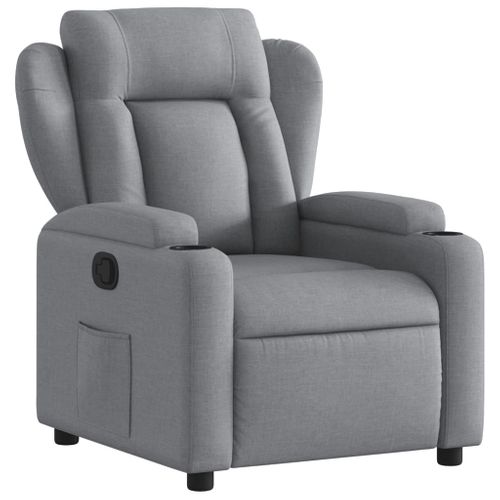 Fauteuil Relax - Fauteuil Inclinable Gris Clair Tissu We759