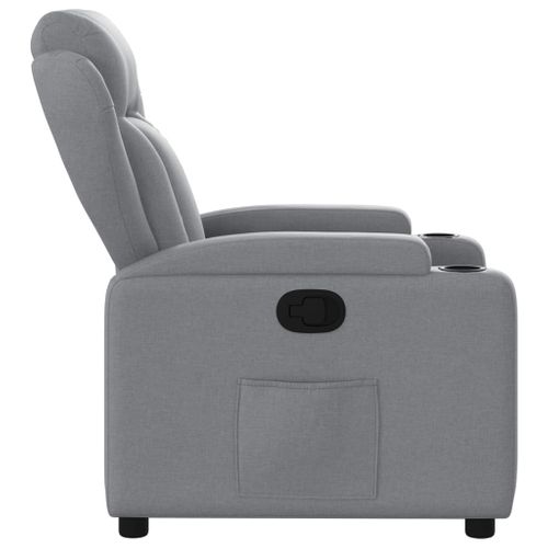 Fauteuil Relax - Fauteuil Inclinable Gris Clair Tissu We759