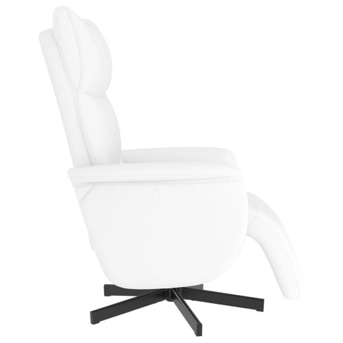 Fauteuil Relax - Fauteuil Inclinable Avec Repose-pieds Blanc Similicuir We7