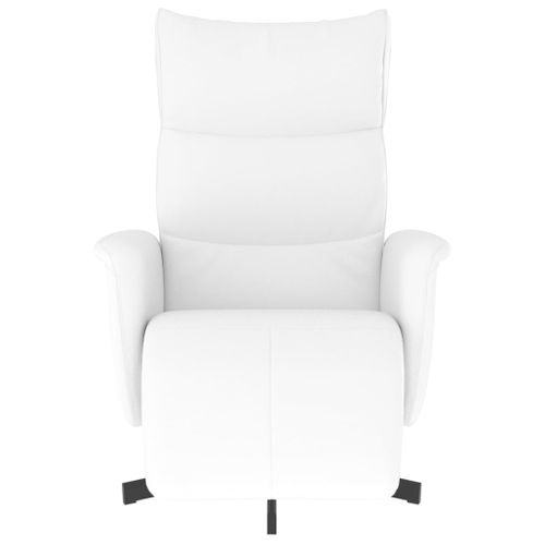 Fauteuil Relax - Fauteuil Inclinable Avec Repose-pieds Blanc Similicuir We7