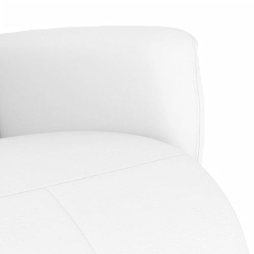 Fauteuil Relax - Fauteuil Inclinable Avec Repose-pieds Blanc Similicuir We7