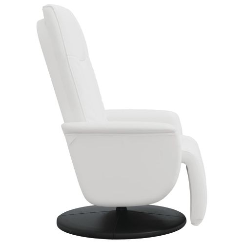 Fauteuil Relax - Fauteuil Inclinable Avec Repose-pieds Blanc Similicuir We5