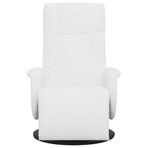 Fauteuil Relax - Fauteuil Inclinable Avec Repose-pieds Blanc Similicuir We5