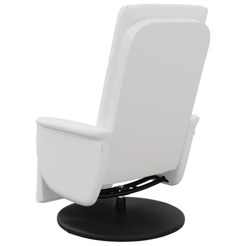 Fauteuil Relax - Fauteuil Inclinable Avec Repose-pieds Blanc Similicuir We5