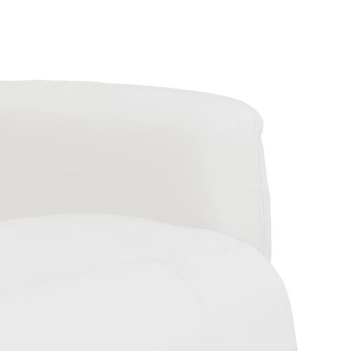 Fauteuil Relax - Fauteuil Inclinable Avec Repose-pieds Blanc Similicuir We5
