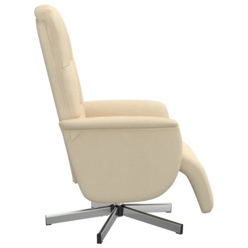 Fauteuil Relax - Fauteuil Inclinable - Fauteuil De Relaxation Avec Repose-pied Crème Tissu We2