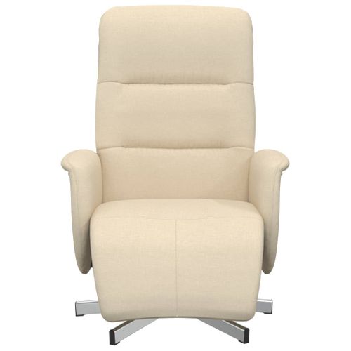 Fauteuil Relax - Fauteuil Inclinable - Fauteuil De Relaxation Avec Repose-pied Crème Tissu We2