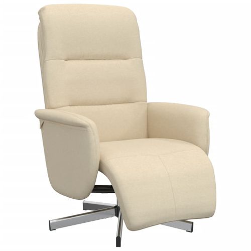 Fauteuil Relax - Fauteuil Inclinable - Fauteuil De Relaxation Avec Repose-pied Crème Tissu We2