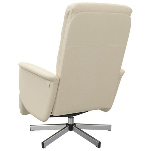 Fauteuil Relax - Fauteuil Inclinable - Fauteuil De Relaxation Avec Repose-pied Crème Tissu We2
