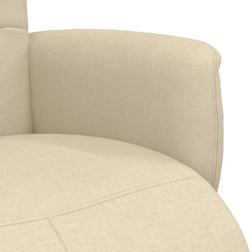 Fauteuil Relax - Fauteuil Inclinable - Fauteuil De Relaxation Avec Repose-pied Crème Tissu We2