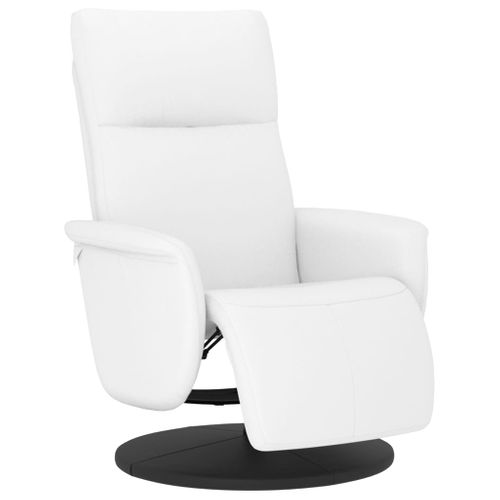 Fauteuil Relax - Fauteuil Inclinable Avec Repose-pieds Blanc Similicuir We6