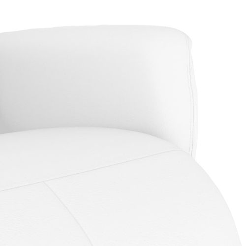 Fauteuil Relax - Fauteuil Inclinable Avec Repose-pieds Blanc Similicuir We6