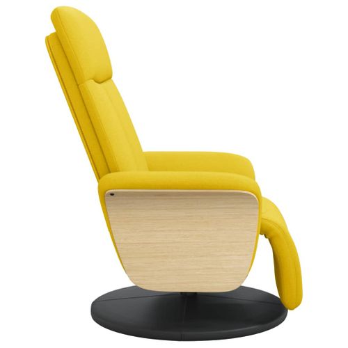 Fauteuil Relax - Fauteuil Inclinable Avec Repose-pieds Jaune Clair Tissu We28