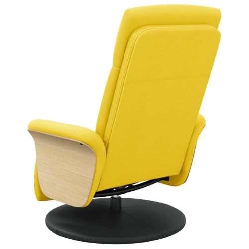 Fauteuil Relax - Fauteuil Inclinable Avec Repose-pieds Jaune Clair Tissu We28