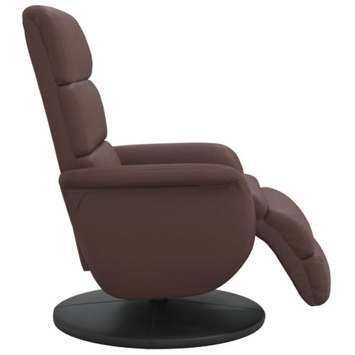 Fauteuil Relax - Fauteuil Inclinable Avec Repose-pieds Marron Similicuir We30