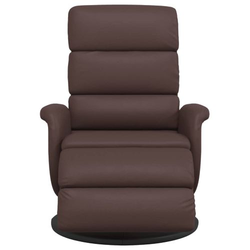 Fauteuil Relax - Fauteuil Inclinable Avec Repose-pieds Marron Similicuir We30