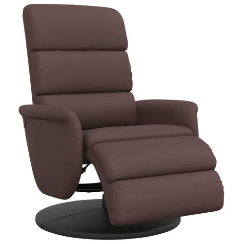 Fauteuil Relax - Fauteuil Inclinable Avec Repose-pieds Marron Similicuir We30