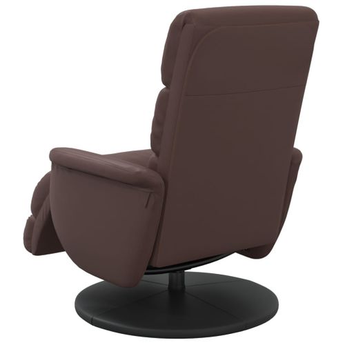 Fauteuil Relax - Fauteuil Inclinable Avec Repose-pieds Marron Similicuir We30