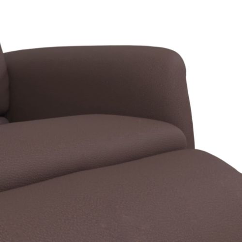Fauteuil Relax - Fauteuil Inclinable Avec Repose-pieds Marron Similicuir We30