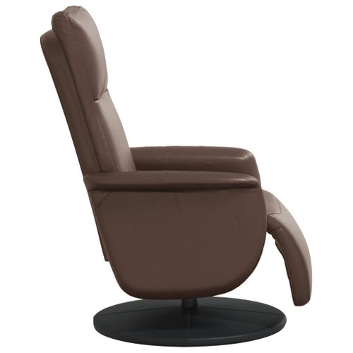 Fauteuil Relax - Fauteuil Inclinable Avec Repose-pieds Marron Similicuir We31