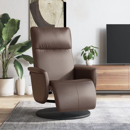 Fauteuil Relax - Fauteuil Inclinable Avec Repose-pieds Marron Similicuir We31