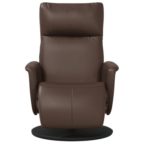 Fauteuil Relax - Fauteuil Inclinable Avec Repose-pieds Marron Similicuir We31
