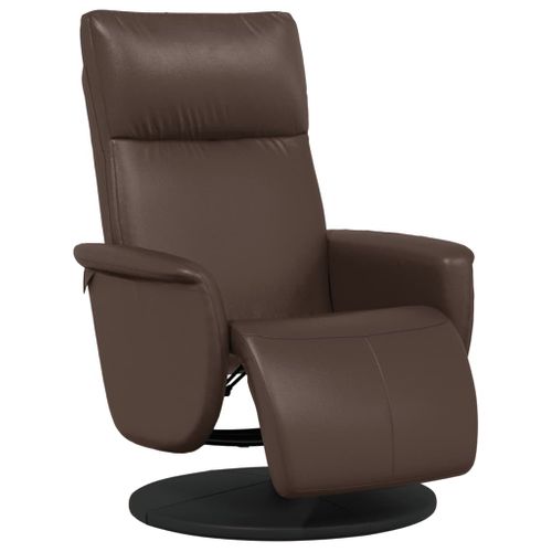 Fauteuil Relax - Fauteuil Inclinable Avec Repose-pieds Marron Similicuir We31
