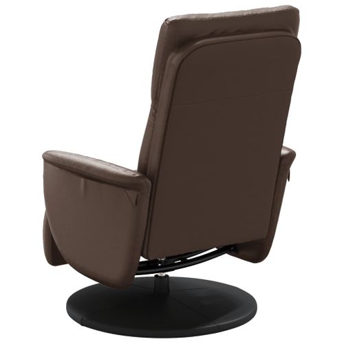 Fauteuil Relax - Fauteuil Inclinable Avec Repose-pieds Marron Similicuir We31