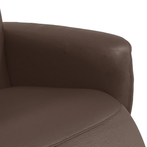 Fauteuil Relax - Fauteuil Inclinable Avec Repose-pieds Marron Similicuir We31