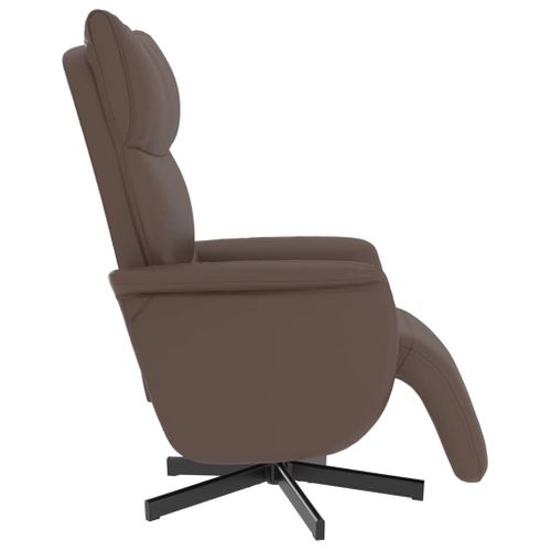 Fauteuil Relax - Fauteuil Inclinable Avec Repose-pieds Marron Similicuir We32