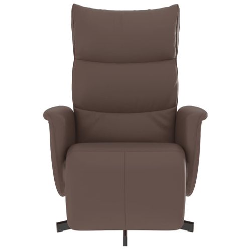 Fauteuil Relax - Fauteuil Inclinable Avec Repose-pieds Marron Similicuir We32