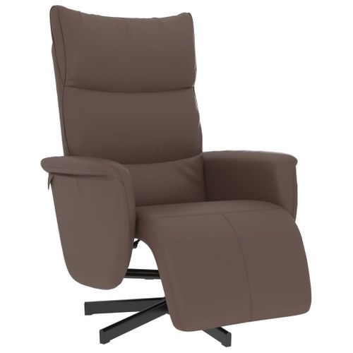 Fauteuil Relax - Fauteuil Inclinable Avec Repose-pieds Marron Similicuir We32