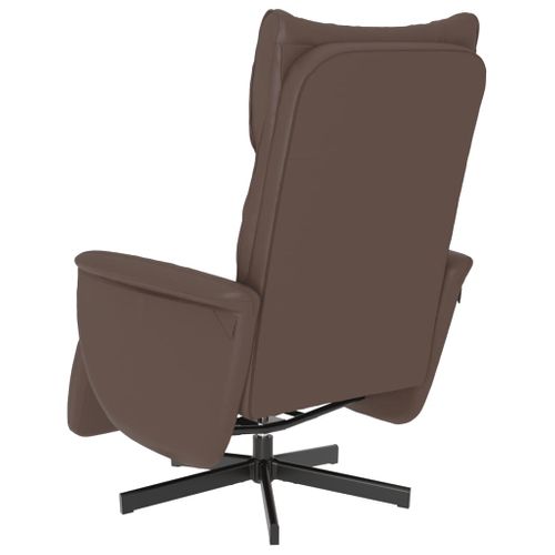 Fauteuil Relax - Fauteuil Inclinable Avec Repose-pieds Marron Similicuir We32